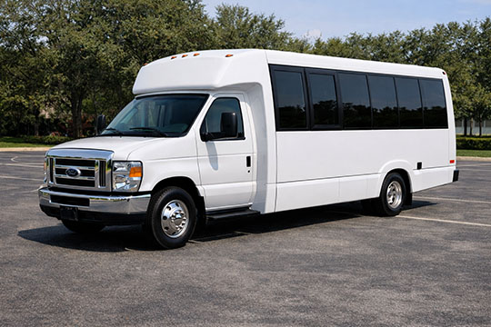 18-passenger minibus available for charter in Beverly Hills, CA